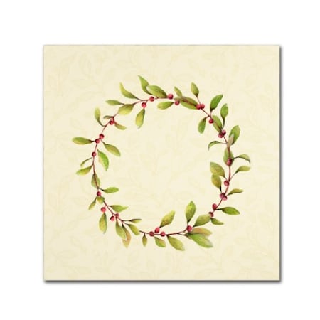 Yachal Design 'Holly Wreath 100' Canvas Art,24x24